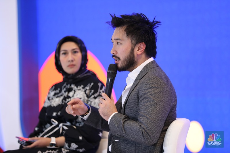 Enterpreneur Rudy Salim dalam acara Investment Expo 2023 di Central Park Mall, Jakarta, Jum'at (15/9/2023). Enterpreneur Rudy Salim dalam acara Investment Expo 2023 di Central Park Mall, Jakarta, Jum'at (15/9/2023). (CNBC Indonesia/Tri Susilo)