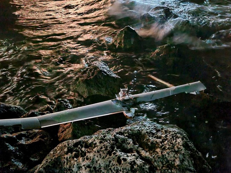 A blast is seen in the place where drone carrying explosives crashed on the Black Sea coast near the village of Tyulenovo, Bulgaria September 18, 2023 in this still image obtained from CCTV footage. Hotel Restaurant Tyulenovo/via REUTERS  THIS IMAGE HAS BEEN SUPPLIED BY A THIRD PARTY. MANDATORY CREDIT. NO RESALES. NO ARCHIVES.