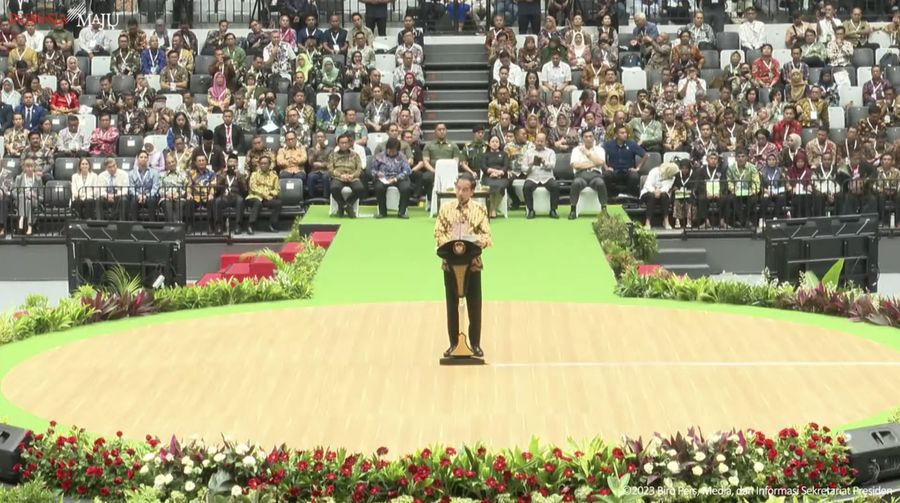 Sambutan Presiden Jokowi pada Festival LIKE, Indonesia Arena GBK, 18 September 2023. (Tangkapan Layar Youtube)