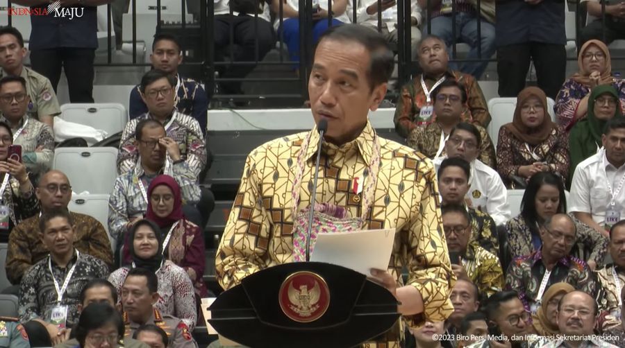 Sambutan Presiden Jokowi pada Festival LIKE, Indonesia Arena GBK, 18 September 2023. (Tangkapan Layar Youtube)