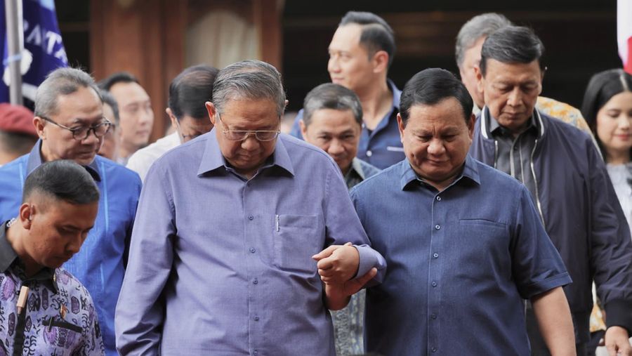 Ketua Majelis Tinggi Partai Demokrat Susilo Bambang Yudhoyono (SBY) dan Prabowo menggelar pertemuan tertutup. (Instagram @prabowo)