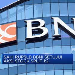 Sah! RUPSLB BBNI Setujui Aksi Stock Split 1:2