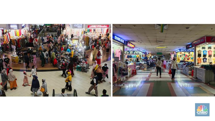 Foto Kombinasi Pasar Tn Abang (CNBC Indonesia)