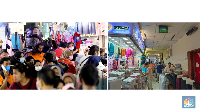 Foto Kombinasi Pasar Tn Abang (CNBC Indonesia) Foto Kombinasi Pasar Tn Abang (CNBC Indonesia)