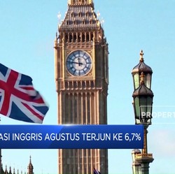 Inflasi Inggris Agustus Terjun Ke 6,7%