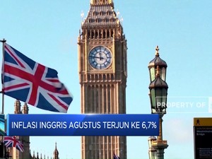 Inflasi Inggris Agustus Terjun Ke 6,7%