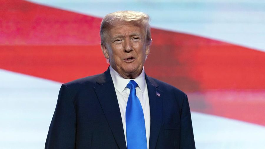 Former President Donald Trump speaks at the Pray Vote Stand Summit, Friday, Sept. 15, 2023,, in Washington.(AP Photo/Jose Luis Magana)