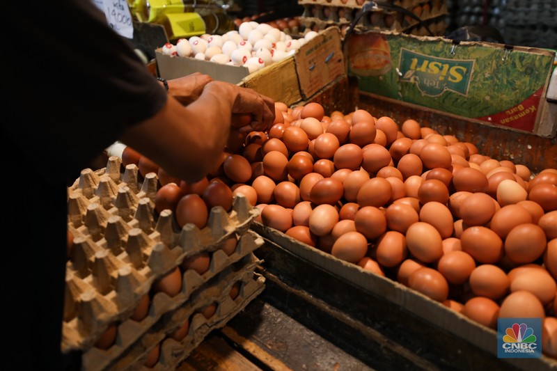 Sejumlah pedagang melayani pembeli di pasar Kebayoran lama, Jakarta, Rabu (20/9/2023). Sejumlah pedagang melayani pembeli di pasar Kebayoran lama, Jakarta, Rabu (20/9/2023). (CNBC Indonesia/Tri Susilo)