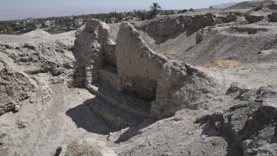 Situs arkeologi Tell es-Sultan di dekat Jericho, Tepi Barat, Palestina. (AP Photo/Mahmoud Illean)