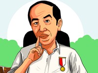 Canda Jokowi: Cat Kota-kota di RI Mirip Warna Partai Politik