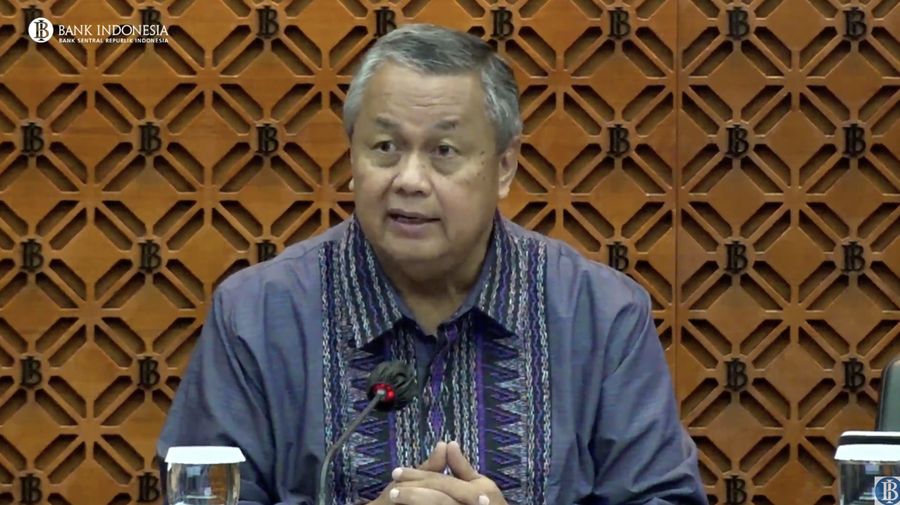 Pengumuman Hasil Rapat Dewan Gubernur Bulanan Bulan September 2023. (Tangkapan Layar Youtube)