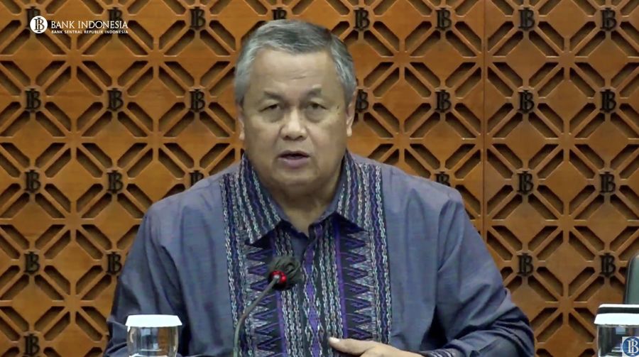 Pengumuman Hasil Rapat Dewan Gubernur Bulanan Bulan September 2023. (Tangkapan Layar Youtube)