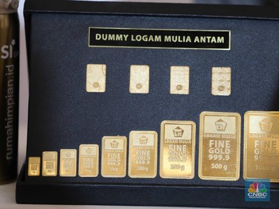 Logam Mulia Antam. (CNBC Indonesia/Tri Susilo)