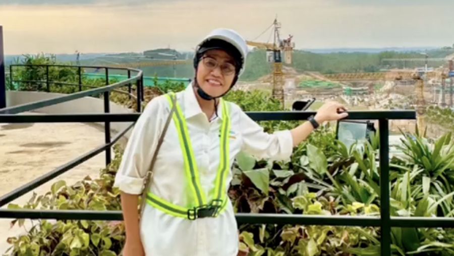Sri Mulyani saat berkunjung ke IKN (Tangkapan layar Instagram)