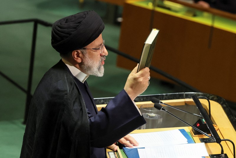 Iran's President Ebrahim Raisi arrives to address the 78th Session of the U.N. General Assembly in New York City, U.S., September 19, 2023.  REUTERS/Mike Segar