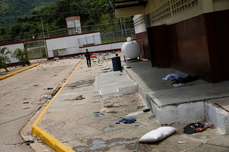 Kondisi penjara mewah Aragua yang hancur di Tocoron, Venezuela, Sabtu (23/9/2023). (REUTERS/Leonardo Fernandez Viloria) Kondisi penjara mewah Aragua yang hancur di Tocoron, Venezuela, Sabtu (23/9/2023). (REUTERS/Leonardo Fernandez Viloria)