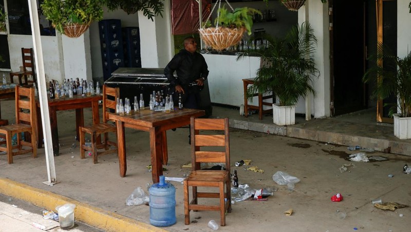 Kondisi penjara mewah Aragua yang hancur di Tocoron, Venezuela, Sabtu (23/9/2023). (REUTERS/Leonardo Fernandez Viloria)