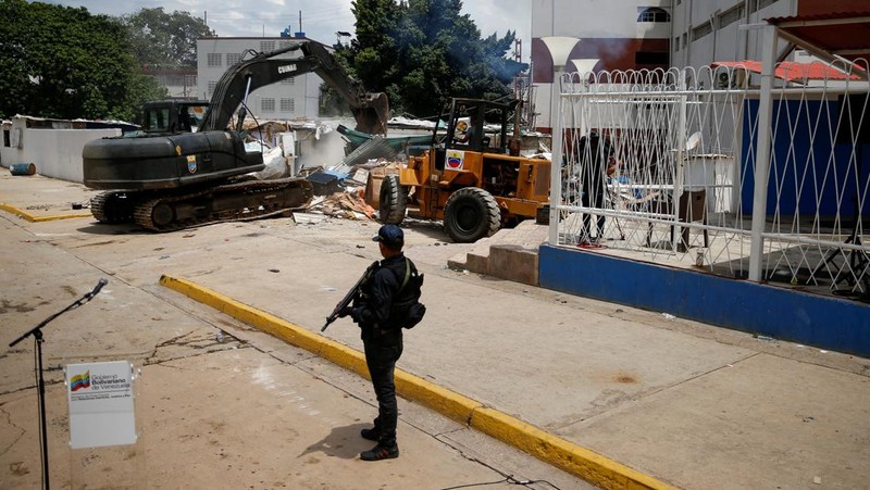 Kondisi penjara mewah Aragua yang hancur di Tocoron, Venezuela, Sabtu (23/9/2023). (REUTERS/Leonardo Fernandez Viloria)