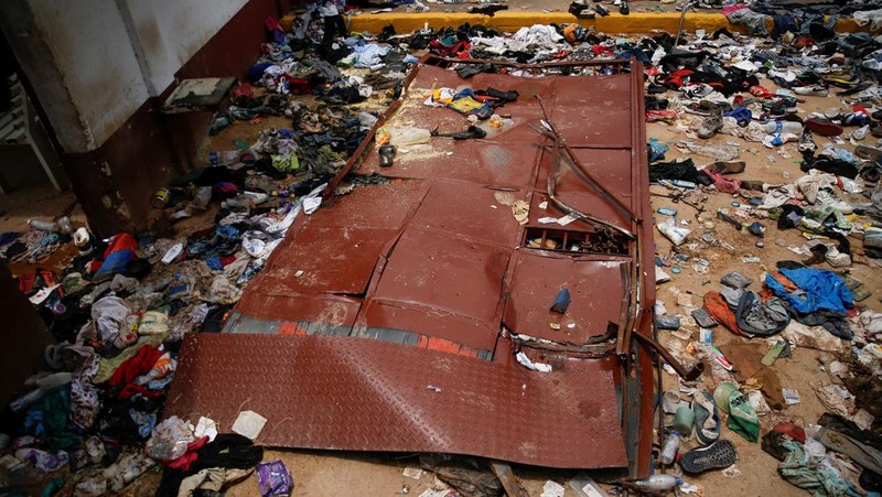 Kondisi penjara mewah Aragua yang hancur di Tocoron, Venezuela, Sabtu (23/9/2023). (REUTERS/Leonardo Fernandez Viloria)