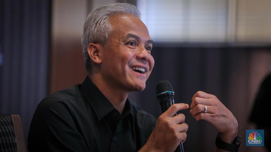 Bakal Calon Presiden (Bacapres), Ganjar Pranowo berkunjung ke Gedung Trans Media Tendean, Jakarta, Senin (25/9/2023). (²©²ÊÍøÕ¾/Faisal Rahman)
