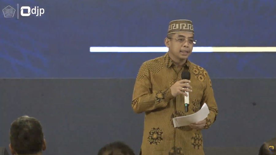 Suryo Utomo Direktur Jenderal Pajak dalam acara Stakeholder Award dan Update Reformasi Perpajakan. (Tangkapan layar)