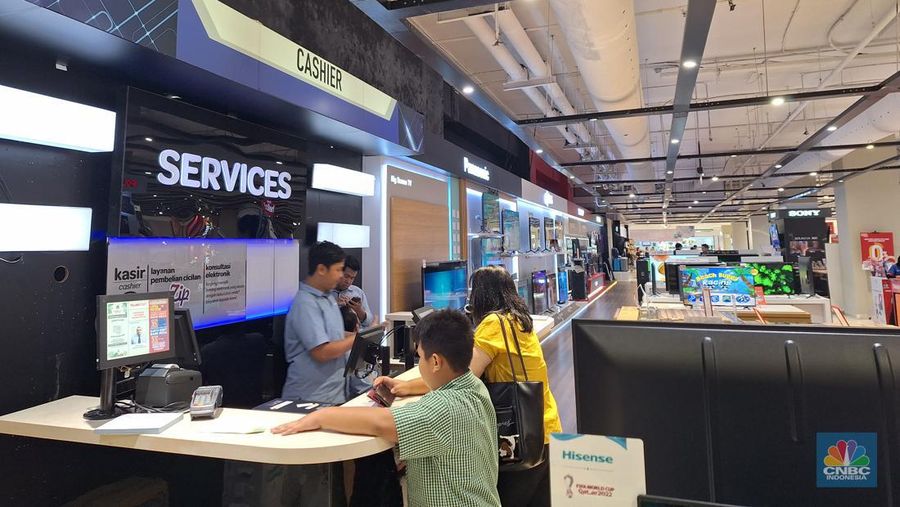 Android TV di Transmart (CNBC Indonesia/Khoirul Anam)