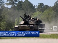 Zelensky Girang Tank 'Sangar' Abrams Buatan AS Tiba