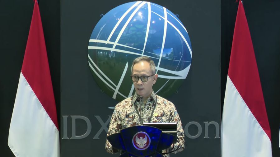 Ketua Dewan Komisioner OJK, Mahendra Siregar dalam Peluncuran Bursa Karbon Indonesia. (Tangkapan Layar Youtube Indonesia Stock Exchange)