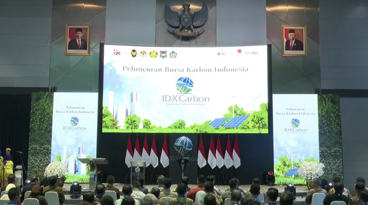 Peluncuran Bursa Karbon Indonesia. (Tangkapan Layar Youtube Indonesia Stock Exchange)