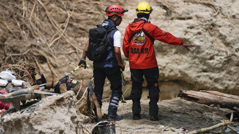 Sungai Naranjo mengalir melalui gubuk 