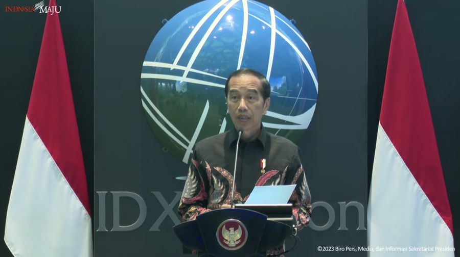 Presiden Jokowi Resmikan Peluncuran Bursa Karbon Indonesia. (Tangkapan Layar Youtube Sekretariat Presiden)