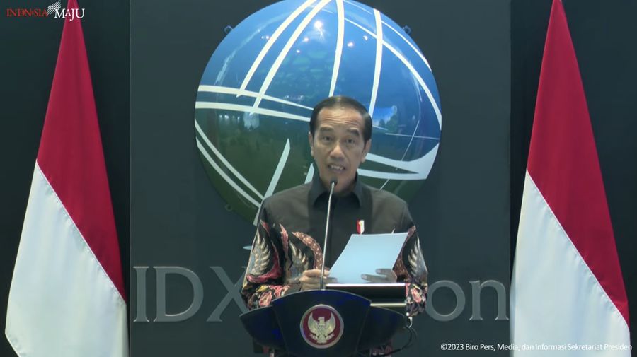 Presiden Jokowi Resmikan Peluncuran Bursa Karbon Indonesia. (Tangkapan Layar Youtube Sekretariat Presiden)