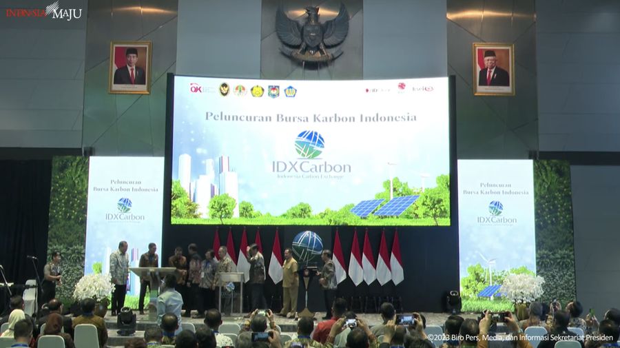 Presiden Jokowi Resmikan Peluncuran Bursa Karbon Indonesia. (Tangkapan Layar Youtube Sekretariat Presiden)