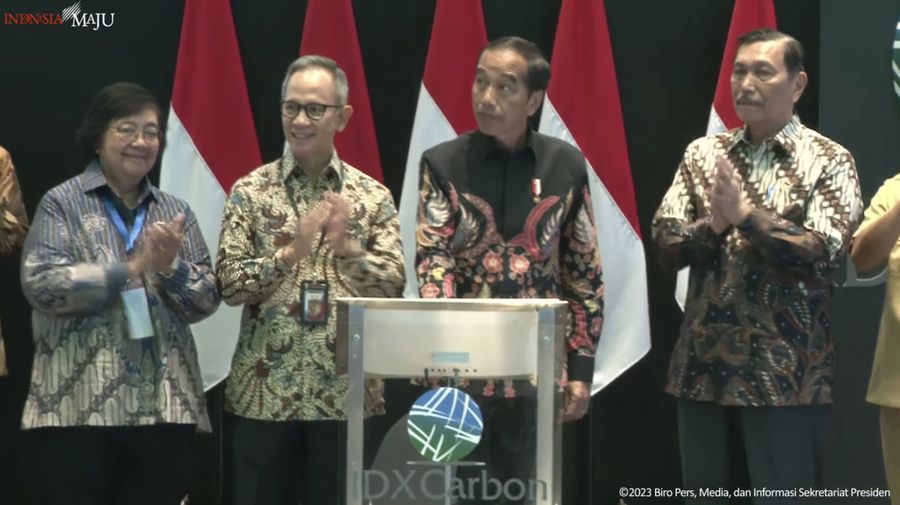 Presiden Jokowi Resmikan Peluncuran Bursa Karbon Indonesia. (Tangkapan Layar Youtube Sekretariat Presiden)