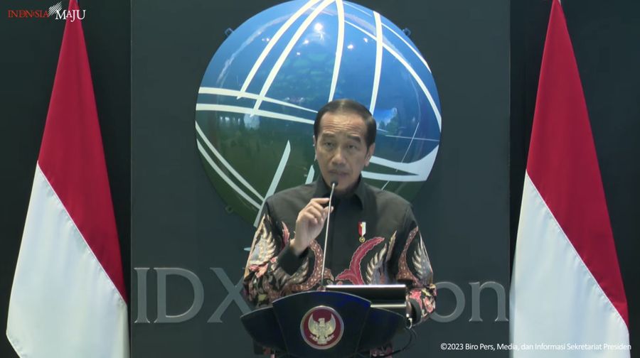 Presiden Jokowi Resmikan Peluncuran Bursa Karbon Indonesia. (Tangkapan Layar Youtube Sekretariat Presiden)