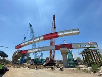 WIKAIKON Pasang Steel Box Girder Flyover Aloha Sidoarjo