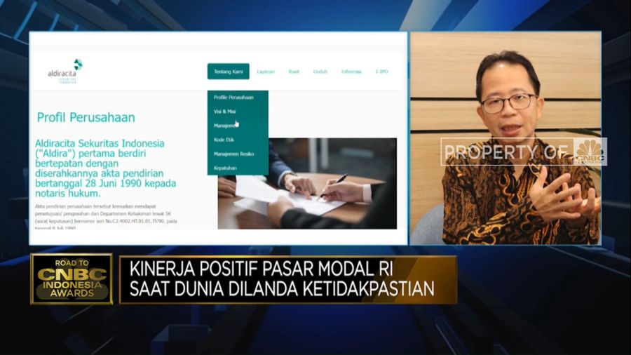 Bisnis Andalan Aldiracita Sekuritas Hadapi Gejolak Global & Tahun Politik (CNBC Indonesia TV)Bisnis Andalan Aldiracita Sekuritas Hadapi Gejolak Global & Tahun Politik (CNBC Indonesia TV)