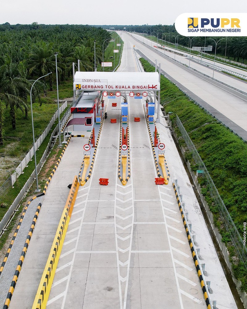Jalan Tol Stabat- Kuala Bingai. (Facebook Kementerian PUPR RI)