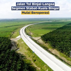 Tol Stabat-Kuala Bingai Beroperasi, Sumut-Aceh Bisa Sat Set