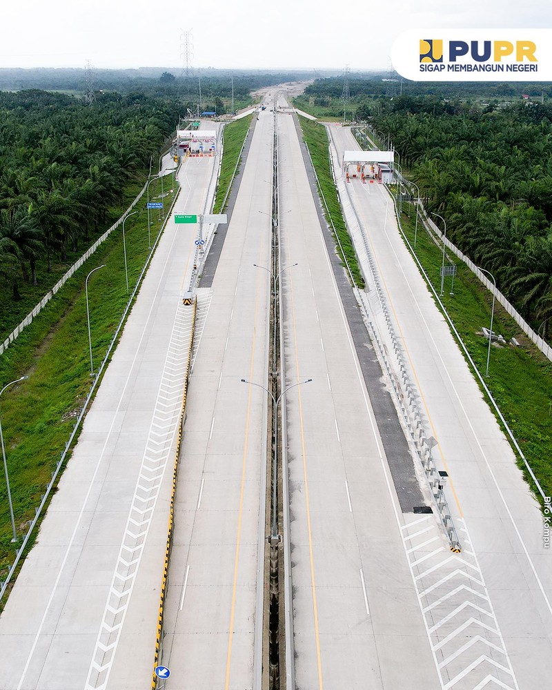 Jalan Tol Stabat- Kuala Bingai. (Facebook Kementerian PUPR RI)