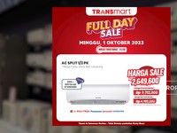Hari Ini! AC Harga Rp2,6 Jutaan di Transmart Full Day Sale
