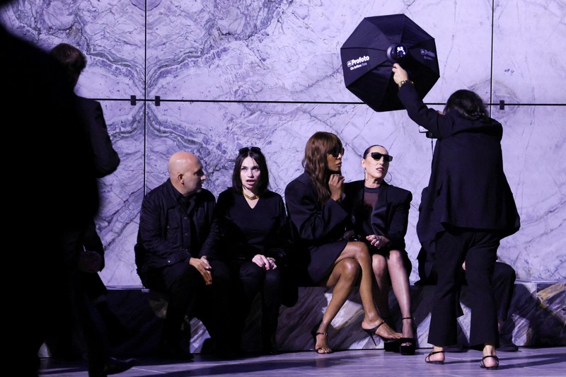 FASHION-PARIS/SAINT LAURENT Models present creations by designer Anthony Vaccarello as part of his Spring/Summer 2024 Women's ready-to-wear collection show for fashion house Saint Laurent during Paris Fashion Week in Paris, France, September 26, 2023. REUTERS/Johanna Geron