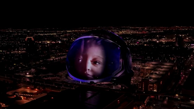 Pemandangan umum malam pembukaan Sphere menjelang pertunjukan band rock Irlandia U2 di The Venetian Resort di Las Vegas, Nevada, pada 29 September 2023. (Ronda Churchill / AFP)