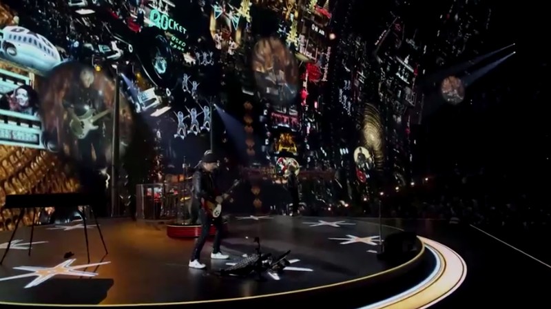 Pemandangan umum malam pembukaan Sphere menjelang pertunjukan band rock Irlandia U2 di The Venetian Resort di Las Vegas, Nevada, pada 29 September 2023. (Ronda Churchill / AFP)