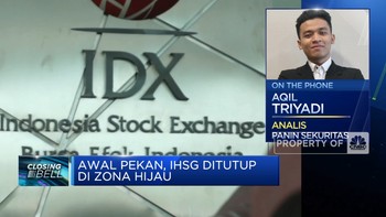 Awal Pekan, IHSG Ditutup di Zona Hijau
