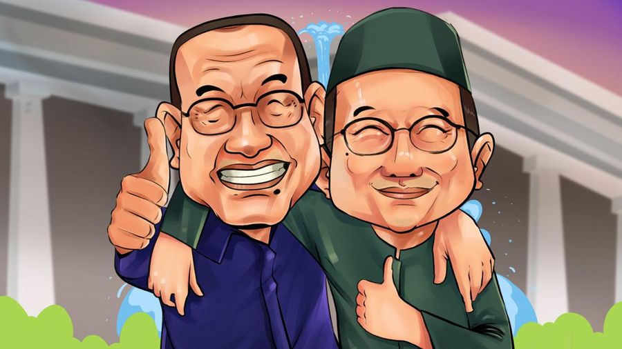 Ilustrasi Anies-Cak Imin