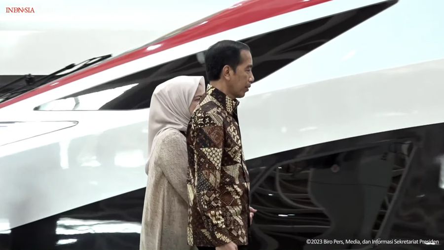 Presiden Jokowi Resmikan Kereta Cepat Jakarta-Bandung, Jakarta, 2 Oktober 2023. (Tangkapan Layar Youtube Sekretariat Presiden)