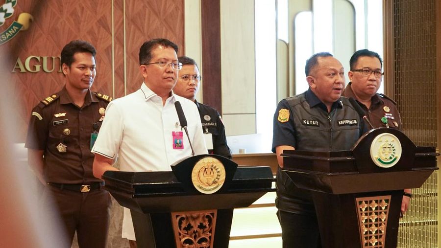 Konferensi pers Kejaksaan Agung. (Dok Kejagung)