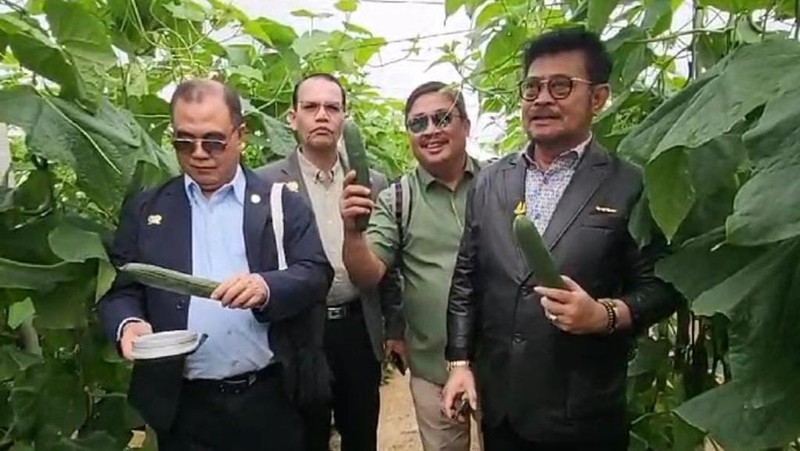 Menteri Pertanian, Syahrul Yasin Limpo saat melakukan kunjungan kerja di Almeria, Spanyol. (Dok Kementerian Pertanian)
