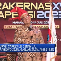 Survei Capres LSI Denny JA: Prabowo Ungguli Ganjar & Anies